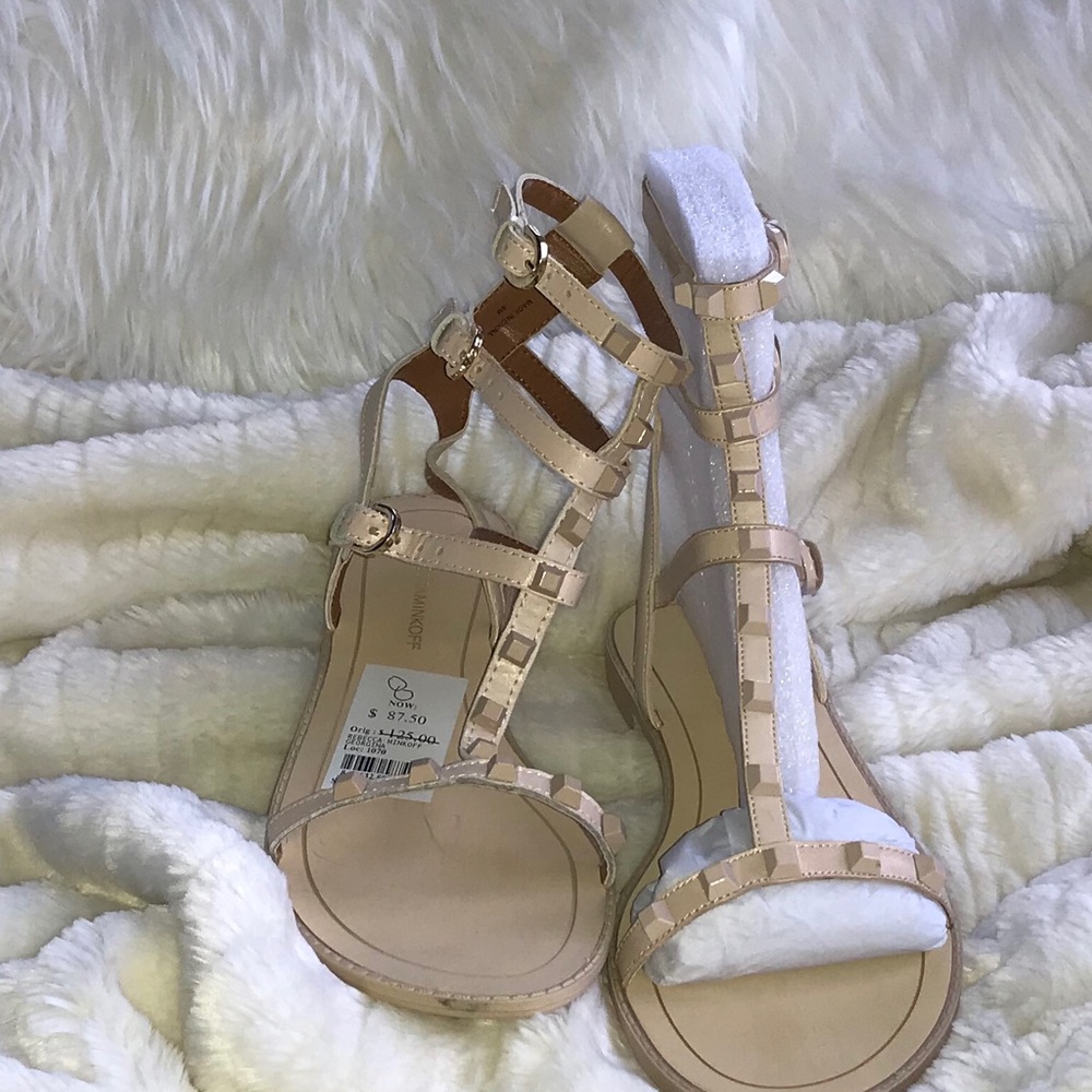 NIB! Stunning nude studded gladiator sandals!